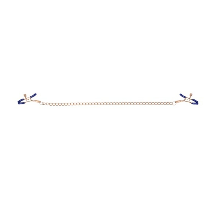 Sportsheets - Cougar Chained Nipple Clamps Gold