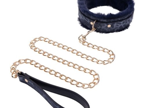 Sportsheets Sportsheets - Cougar Fur Collar & Leash Blue