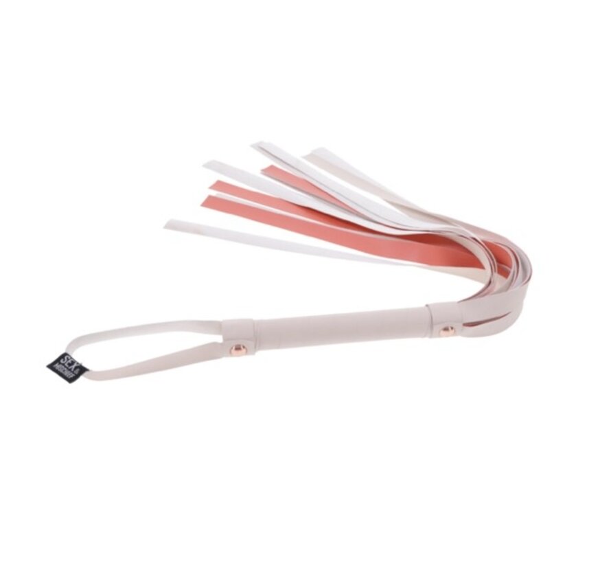 Sportsheets - S&M Peaches ‘n CreaMe Stripe Flogger Cream & Orange