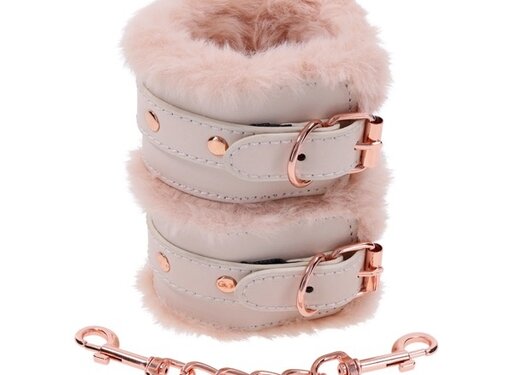 Sportsheets Sportsheets - S&M Peaches ‘n CreaMe Fur Handcuffs Cream