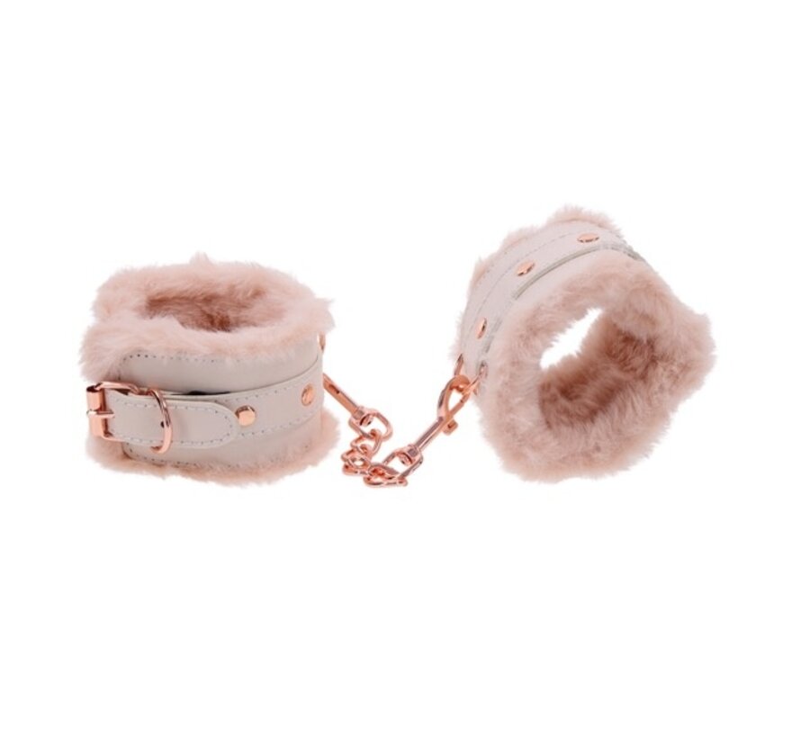 Sportsheets - S&M Peaches ‘n CreaMe Fur Handcuffs Cream