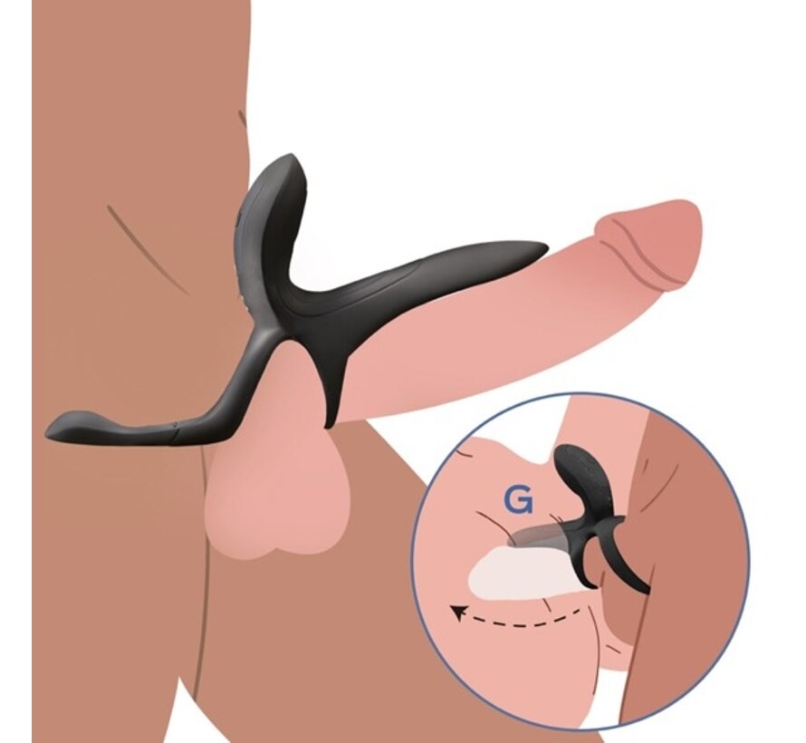 HoneyPlayBox - Pleasure Pivot App-controlled Couples Vibrator Black