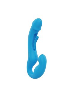HoneyPlayBox - Harmony Duo App-Controlled Strapless Strap-on Blue