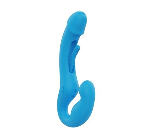 HoneyPlayBox - Harmony Duo App-Controlled Strapless Strap-on Blue