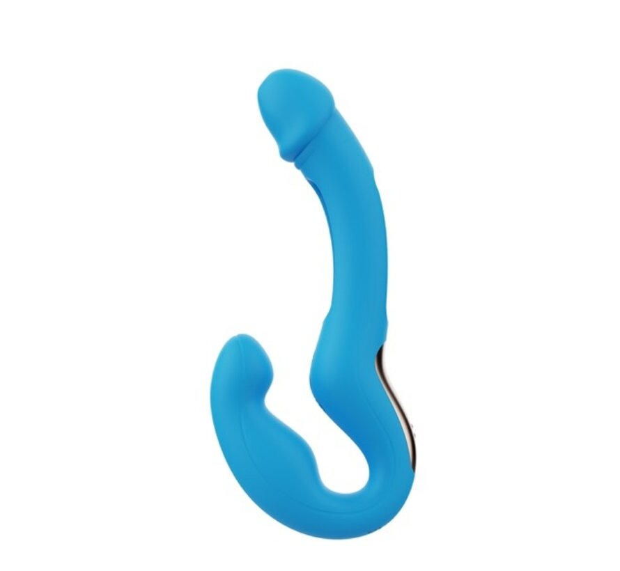HoneyPlayBox - Harmony Duo App-Controlled Strapless Strap-on Blue