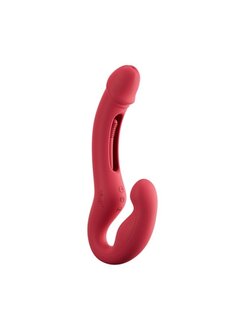 HoneyPlayBox - Harmony Duo App-Controlled Strapless Strap-on Red