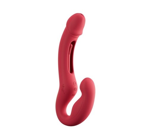 HoneyPlayBox - Harmony Duo App-Controlled Strapless Strap-on Red