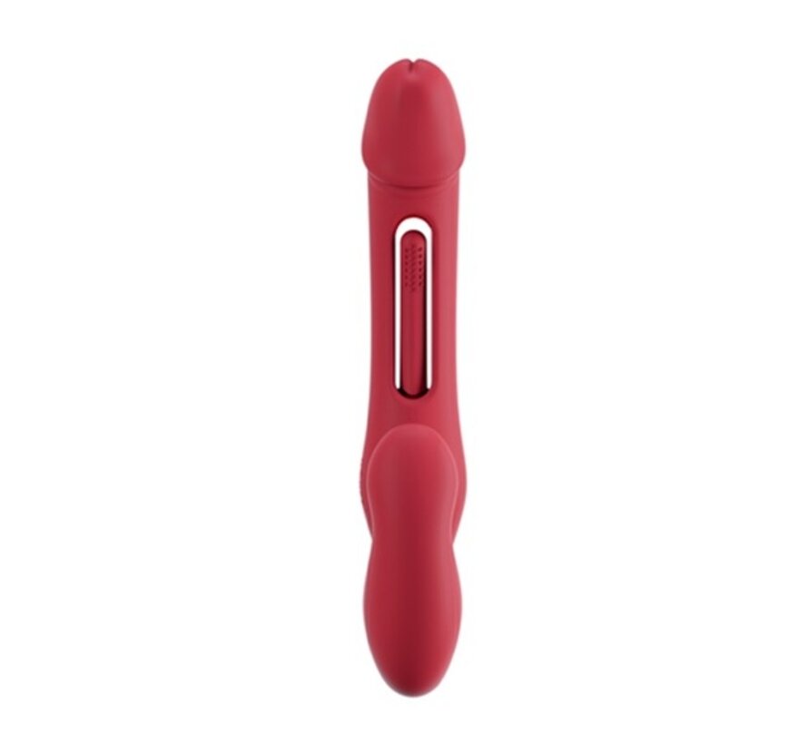 HoneyPlayBox - Harmony Duo App-Controlled Strapless Strap-on Red