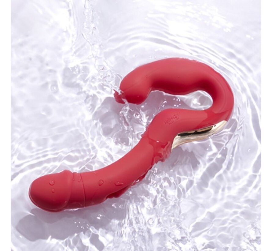 HoneyPlayBox - Harmony Duo App-Controlled Strapless Strap-on Red