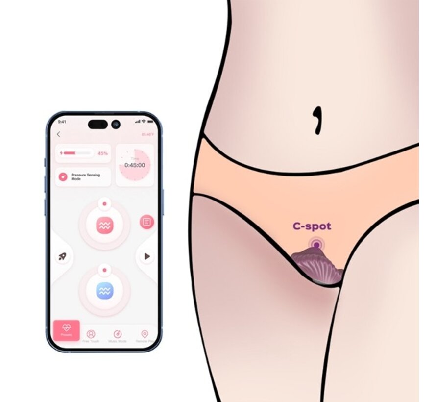 HoneyPlayBox - PEARL App-Controlled Magnetic Panty Vibrator Purple