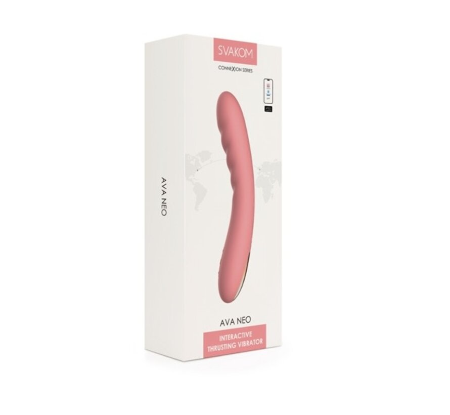 Svakom - Ava Neo Interactive Thrusting Vibrator Peach