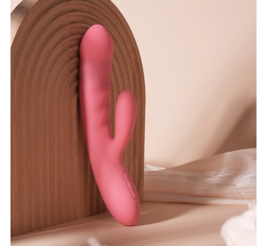 Svakom - Avery Powerful Thrusting Vibrator Strawberry Pink