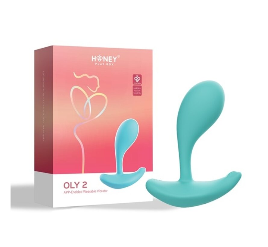 HoneyPlayBox - OLY 2 Pressure Sensing App-enabled Wearable Clit & G Spot Vibrator Turquoise