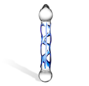 Glas Glas - Full Tip Textured Glazen Dildo