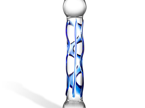 Glas Glas - Full Tip Textured Glazen Dildo