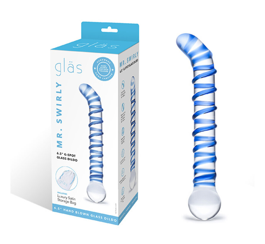 Glas - Mr. Swirly G-Spot Glazen Dildo