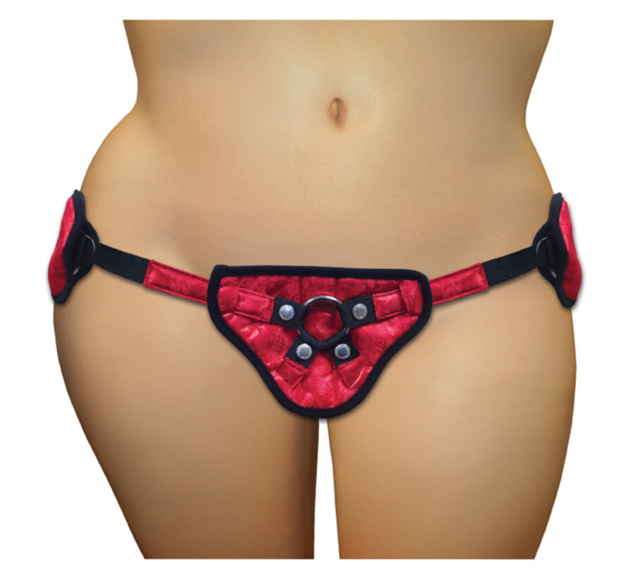 Sportsheets - Rood Kant & Satijn Korset Plus Size