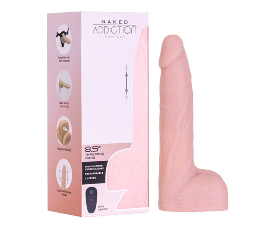 Swan - Naked Addiction 21,6cm Maximum Thrusting & Vibrating Dong Beige