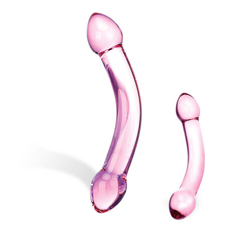 Glas Glas - Double Trouble Purple Glazen Dildo