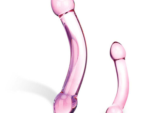 Glas Glas - Double Trouble Purple Glazen Dildo