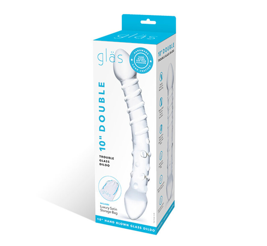 Glas - Double Trouble Glazen Dildo