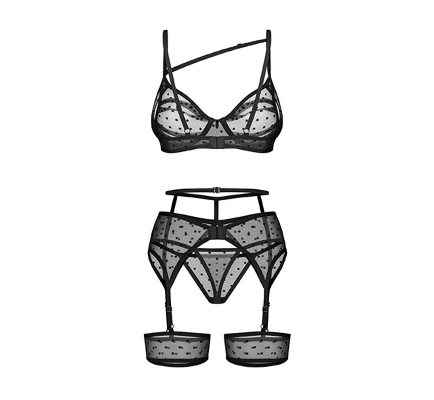 Obsessive - Nuites 3 Pcs Set Black 2XL/3XL