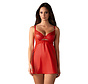 Obsessive - Aliosa Chemise & Thong Red L/XL
