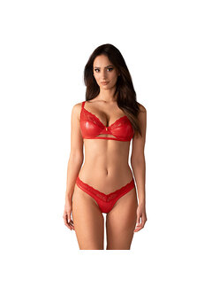 Obsessive Obsessive - Aliosa 2 Pcs Set Red L/XL