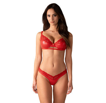 Obsessive Obsessive - Aliosa 2 Pcs Set Red L/XL
