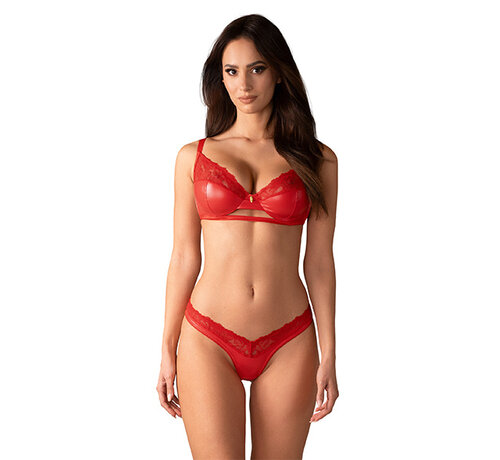Obsessive Obsessive - Aliosa 2 Pcs Set Red L/XL