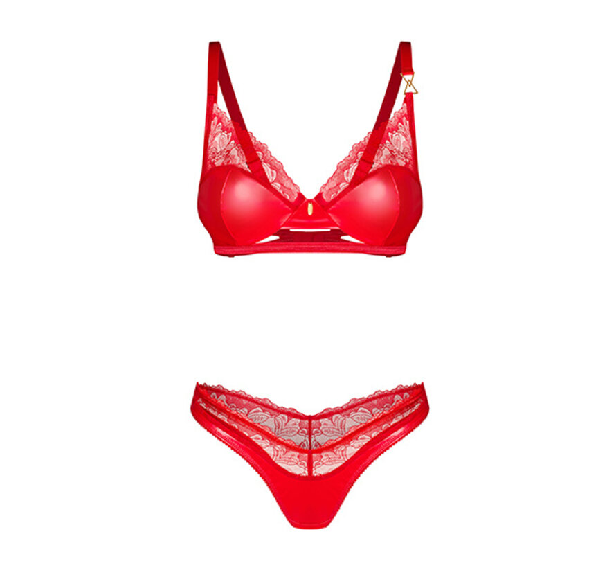 Obsessive - Aliosa 2 Pcs Set Red L/XL