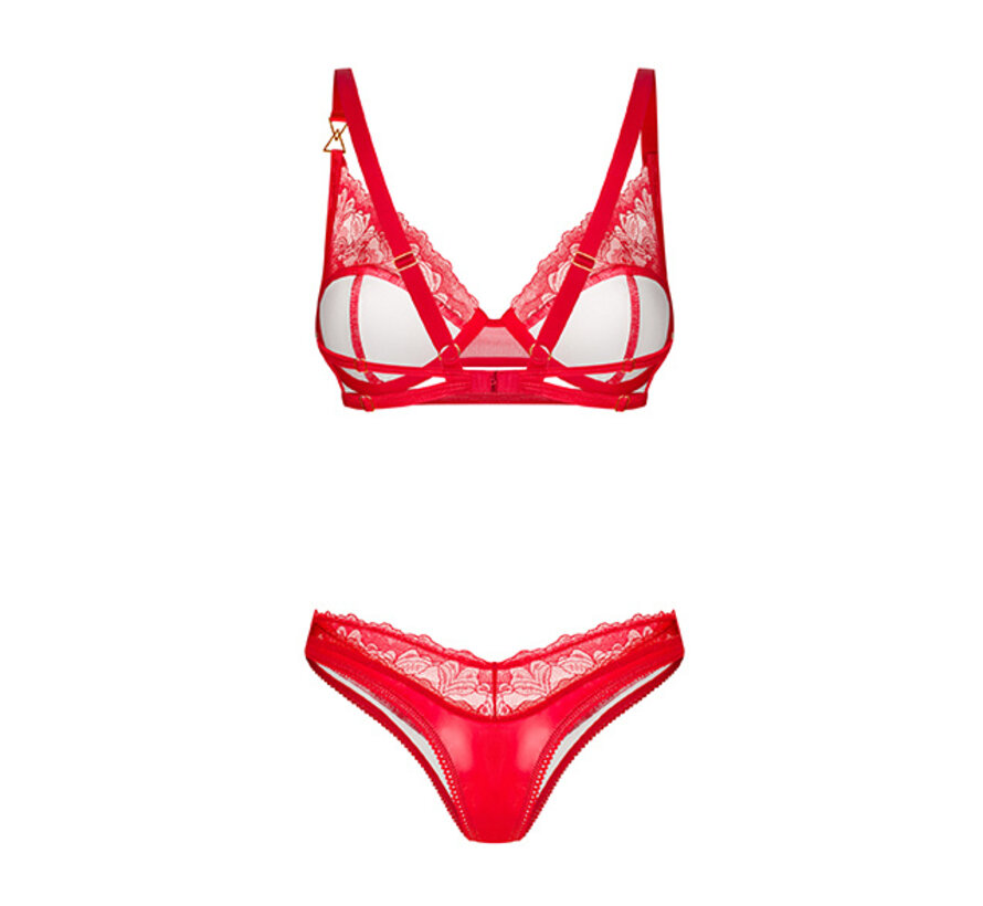 Obsessive - Aliosa 2 Pcs Set Red L/XL