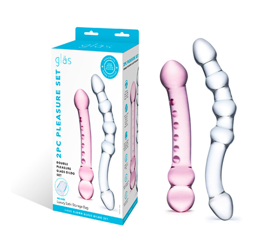 Glas - Pleasure Set Double Pleasure Glass Dildo Set