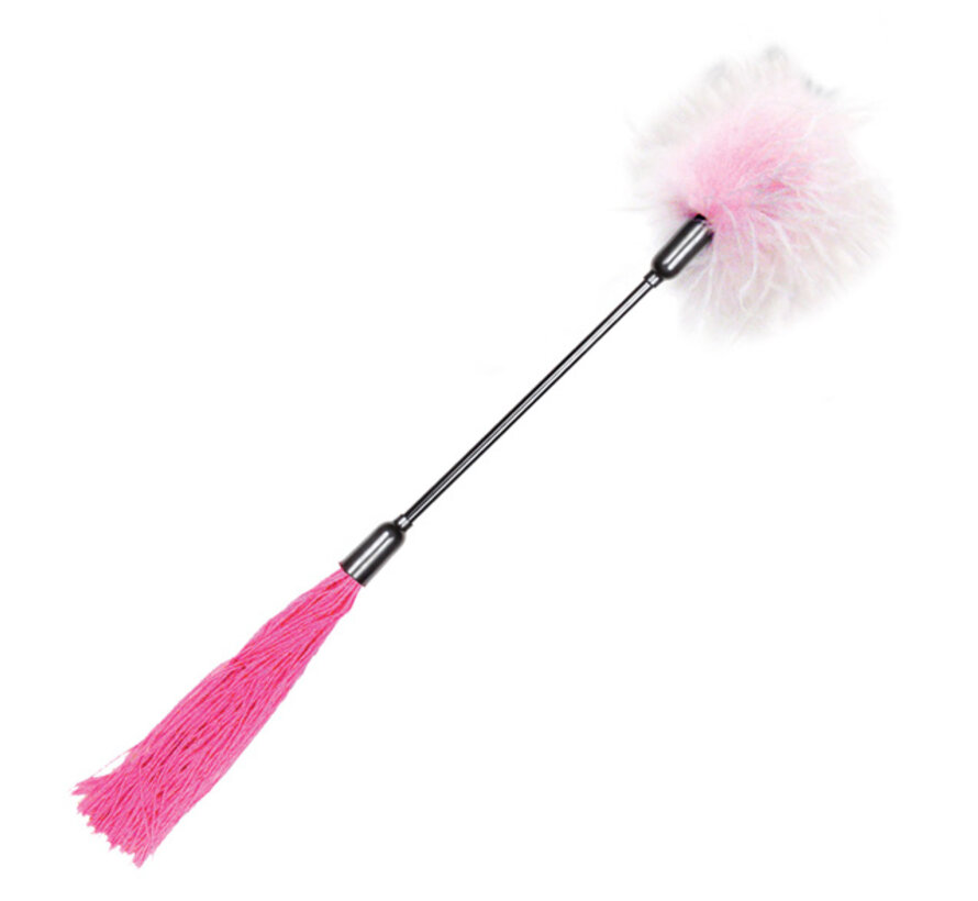 Sportsheets - Sex & Mischief Whip & Tickle Roze & Wit