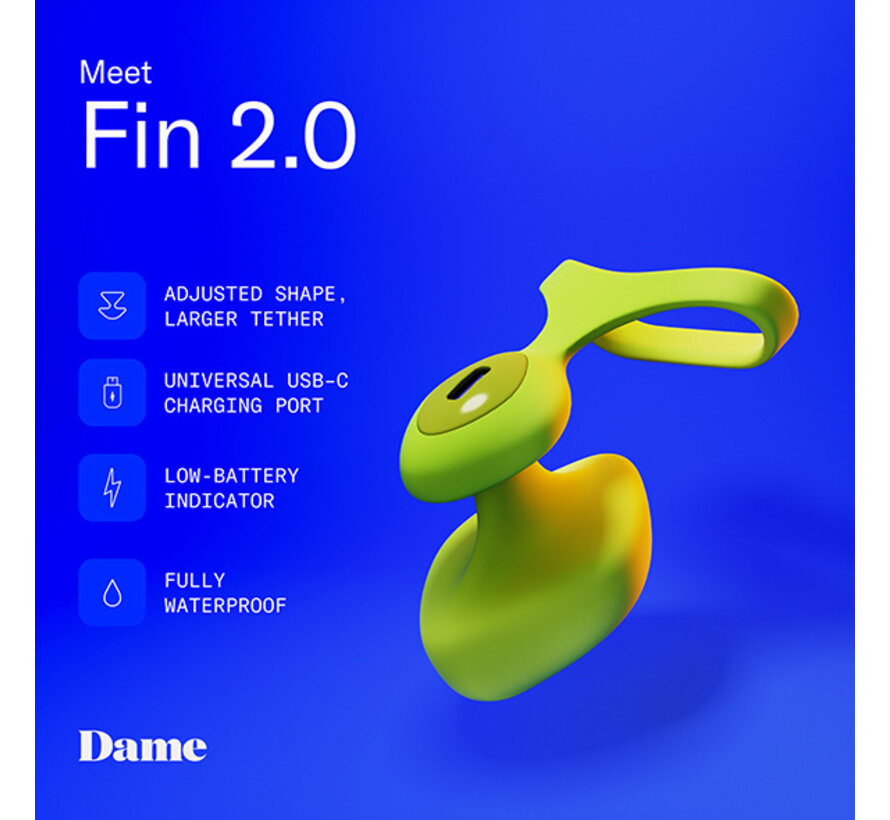 Dame - Fin 2.0 Finger Vibrator Citrus
