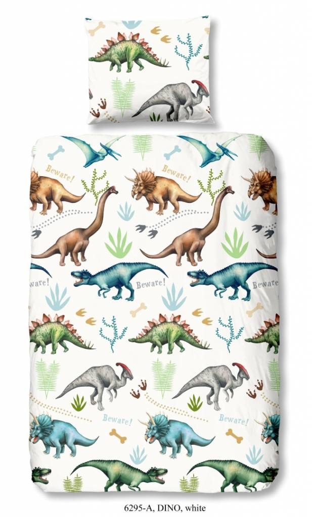 Dekbedovertrek Dino - katoen - 140x220 + 60x70 cm