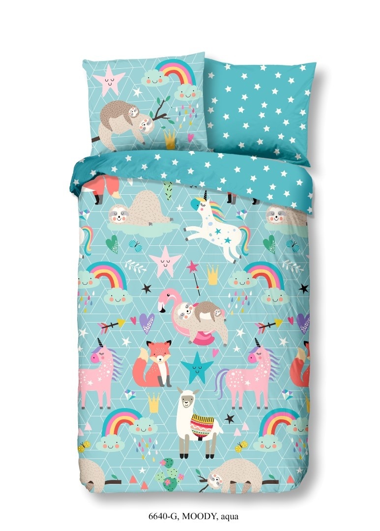 Kinderdekbedovertrek Moody 140x220 cm - katoen