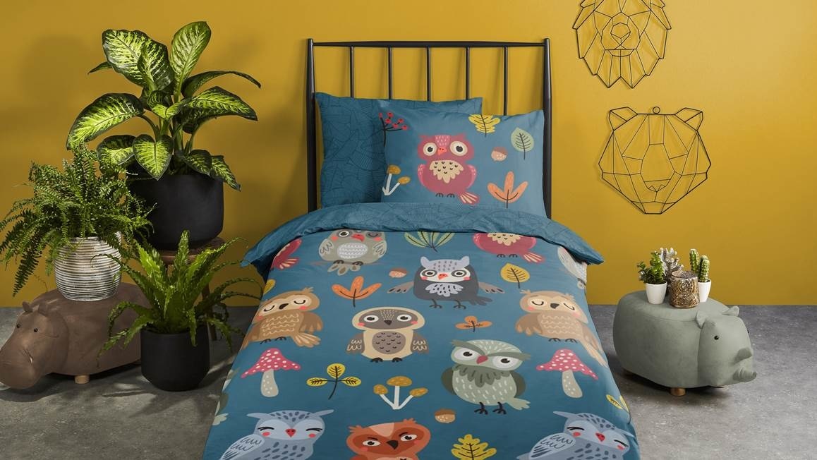 Dekbedovertrek Owls 140x220 cm - katoen