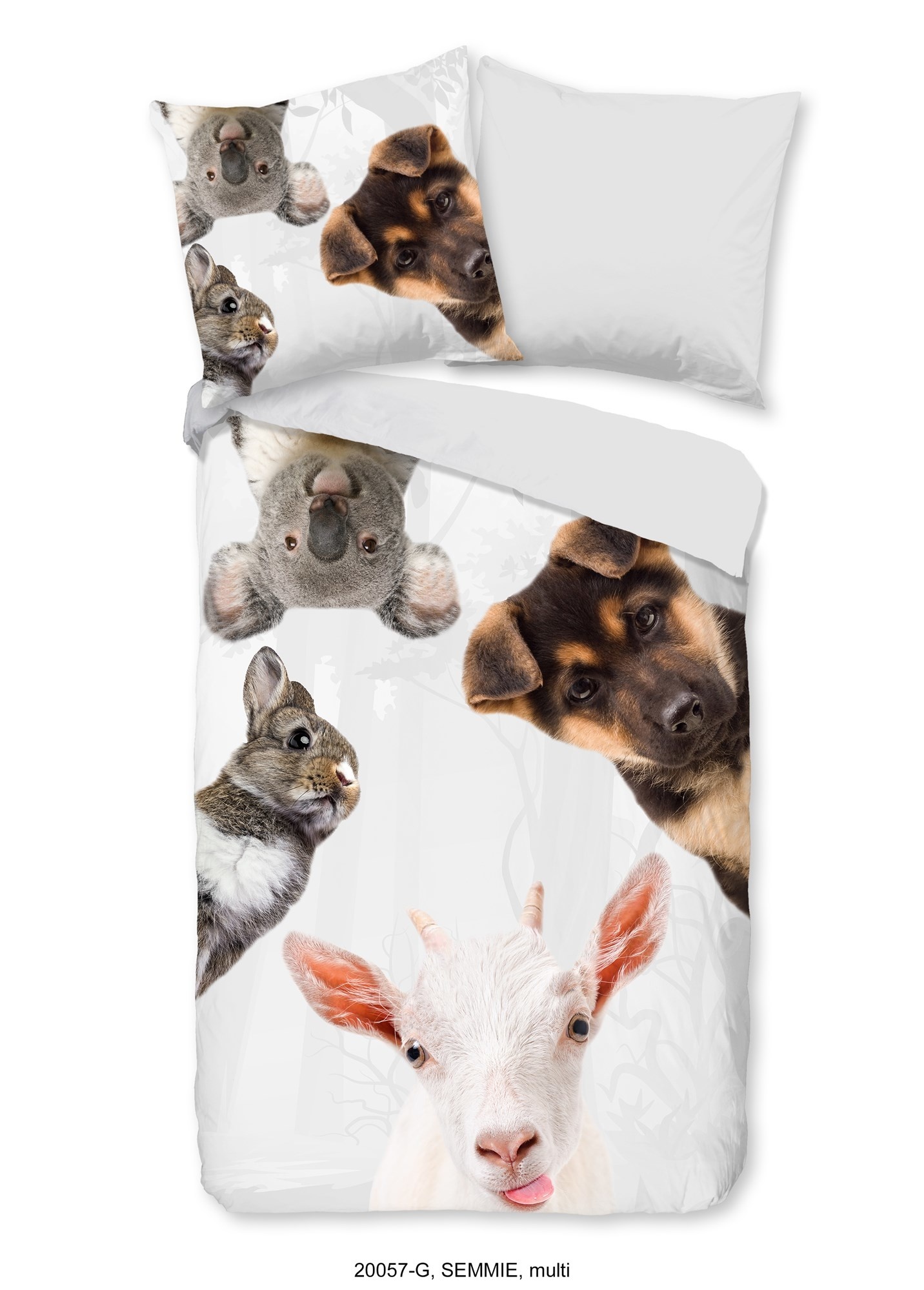 Dekbedovertrek animals - 140x220 + 60x70 cm - katoen