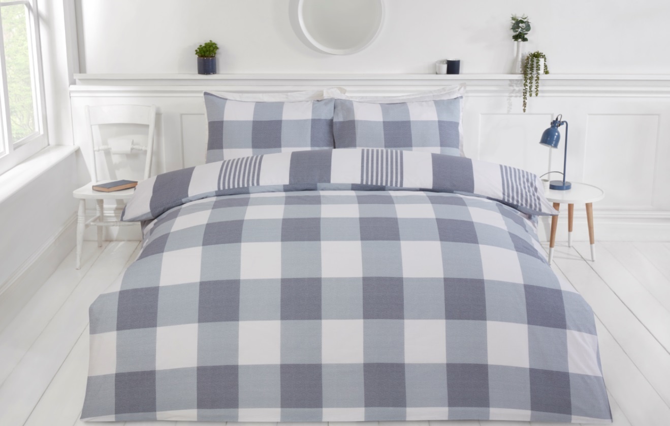 Purest Home dekbedovertrek Chambray denim - blended katoen