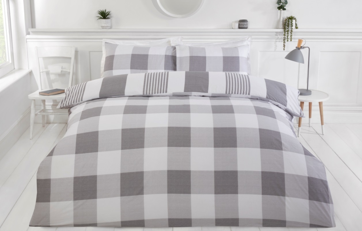 Purest Home dekbedovertrek Chambray grijs