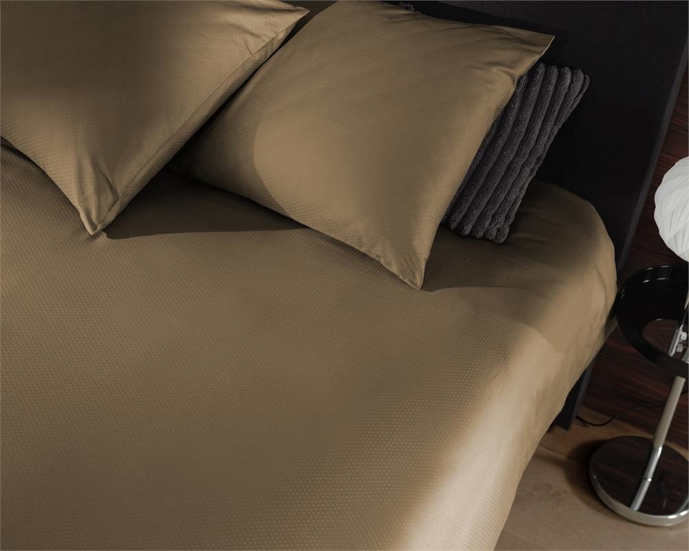 Dekbedovertrek Leonie taupe 240x220cm