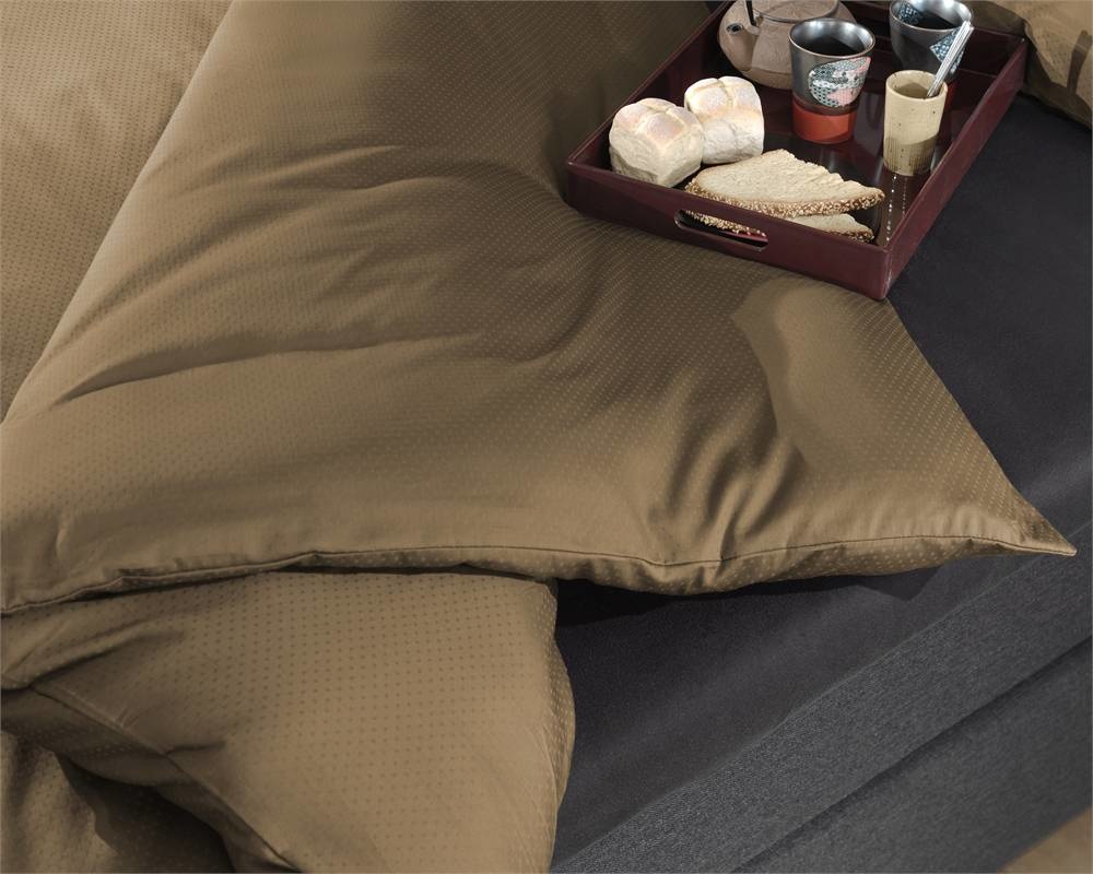Dekbedovertrek Leonie taupe 240x220cm