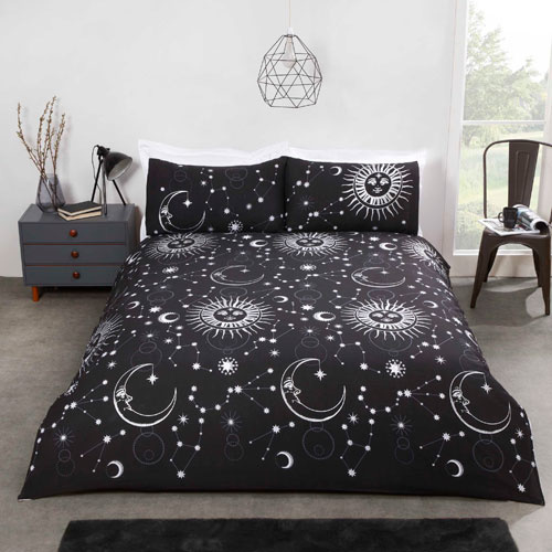 Studio Art dekbedovertrek Celestial - zwart - blended katoen