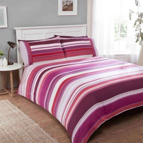 B-keus Flanel dekbedovertrek stratos aubergine 260x220cm