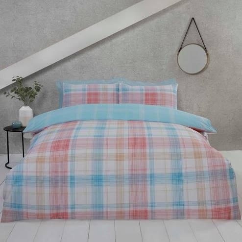 Finest Homeware dekbedovertrek Jasper Check multi - blended katoen