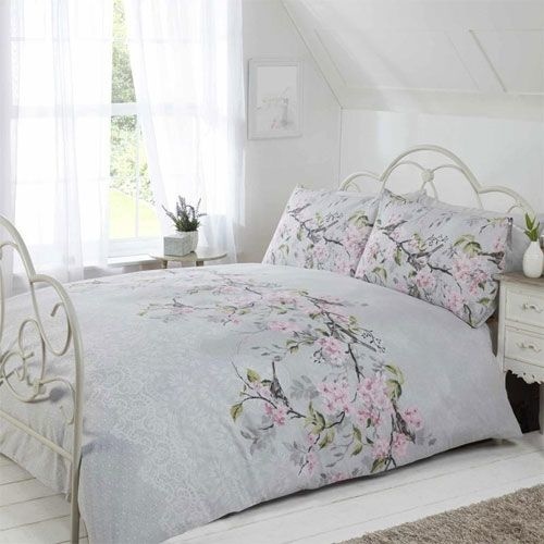 Vintage Art dekbedovertrek Eloise grey - blended katoen