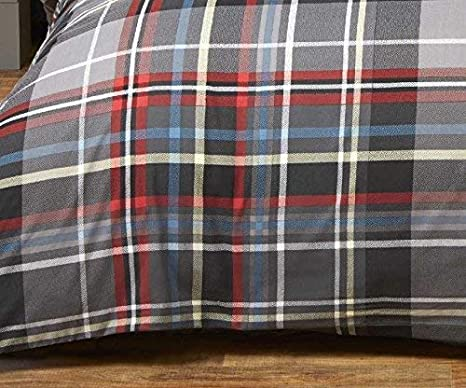 Finest Homeware dekbedovertrek Hamilton Check grijs