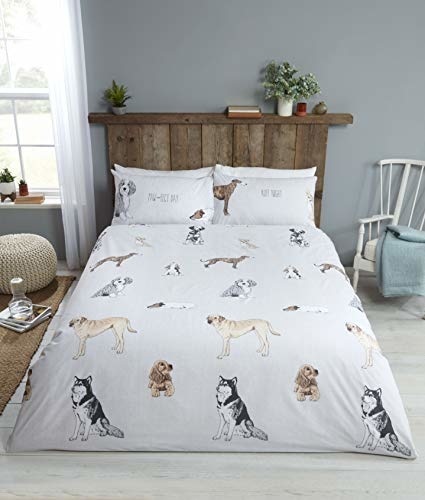 Finest Homeware dekbedovertrek Pawsome dog - blended katoen