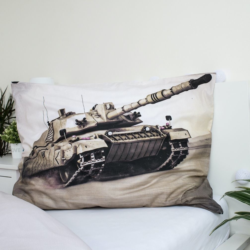 Dekbedovertrek Leger tank - katoen - 140x200+ 70x90 cm